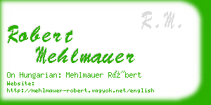 robert mehlmauer business card